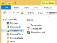 บนคอมพิวเตอร์ สามารถเพิ่มเอกสารไป Google Drive โดยการใช้ File Explore