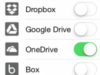 แอพพลิเคชั่นบางประเภทบน iPad หรือ iPhone สามารถส่งไฟล์ไปยัง OneDrive ได้