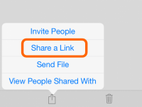 เลือกไฟล์ในแอพพลิเคชั่น OneDrive กดไอคอนแชร์ข้อมูล และกด"Share a Link"